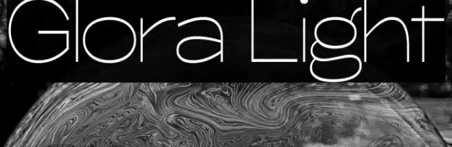 Glora Light Font examples