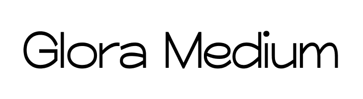 Glora Medium  免费字体下载