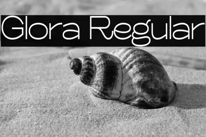 Glora Regular Font examples