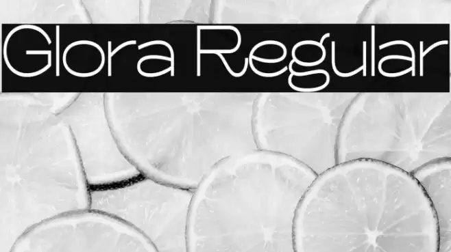 Glora Regular Font examples