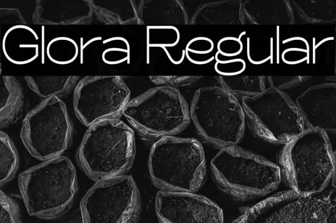 Glora Regular Font examples
