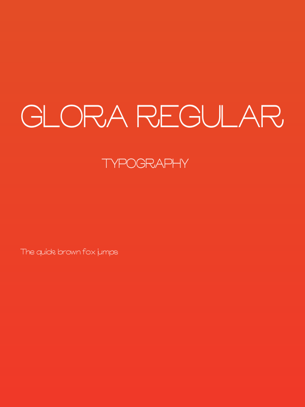 Glora Regular Poster