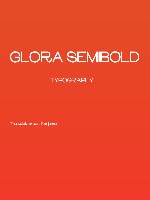 Glora SemiBold Poster