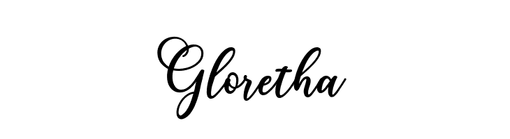 Gloretha  フリーフォントのダウンロード