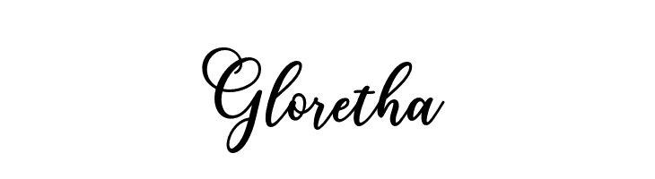 Gloretha  フリーフォントのダウンロード