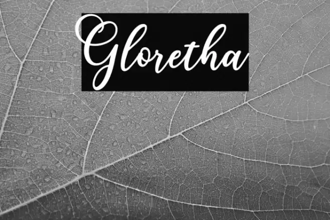 Gloretha Font examples