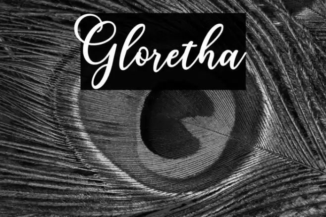 Gloretha Font examples