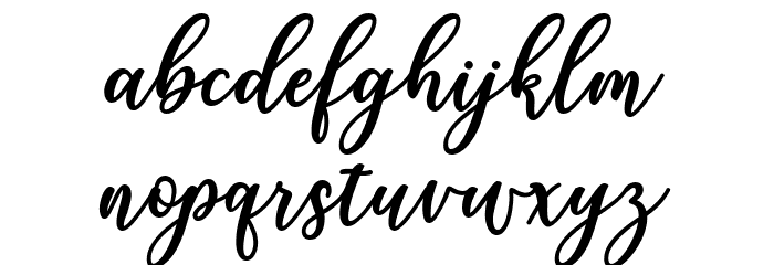 Gloretha Font LOWERCASE