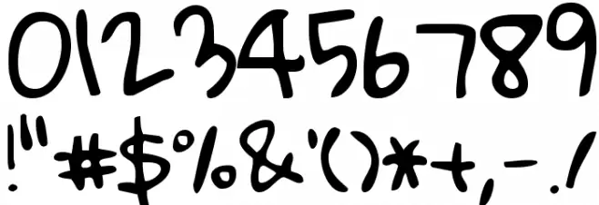 Gloria Hallelujah Font OTHER CHARS