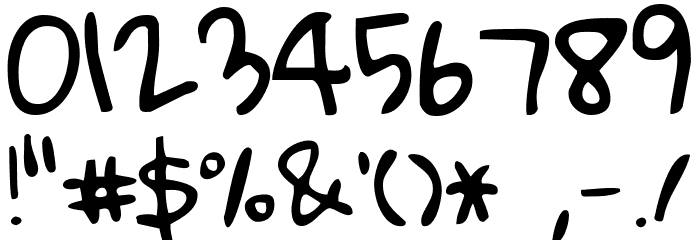 Gloria Hallelujah Font OTHER CHARS