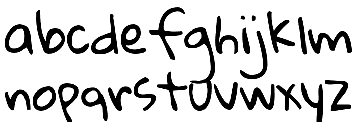 Gloria Hallelujah Font LOWERCASE