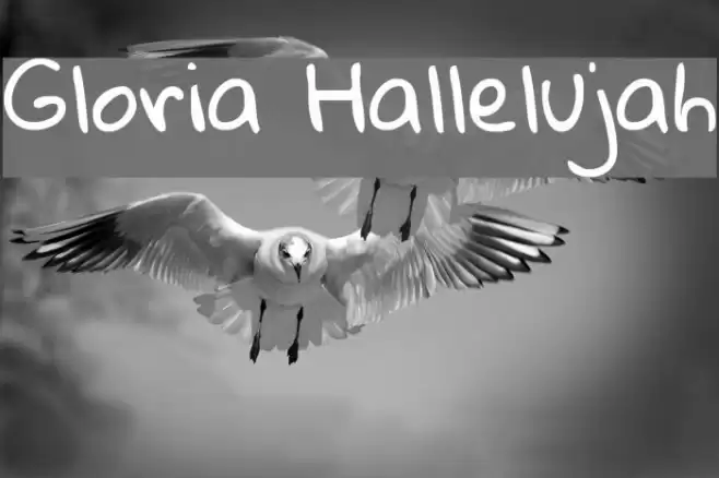 Gloria Hallelujah Font examples