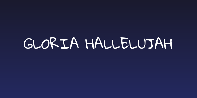 Gloria Hallelujah Social Header