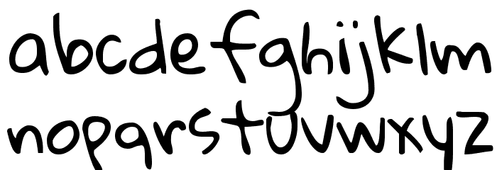 Gloria Hallelujah Font LOWERCASE