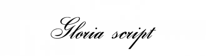 Gloria script  font caratteri gratis