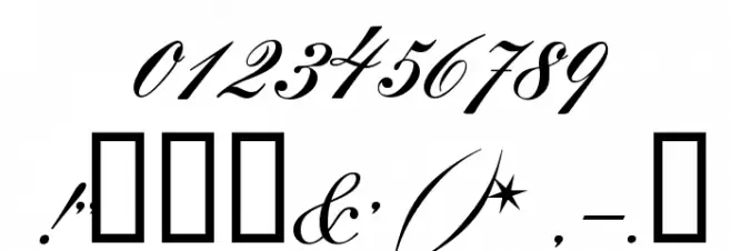 Gloria script Font OTHER CHARS