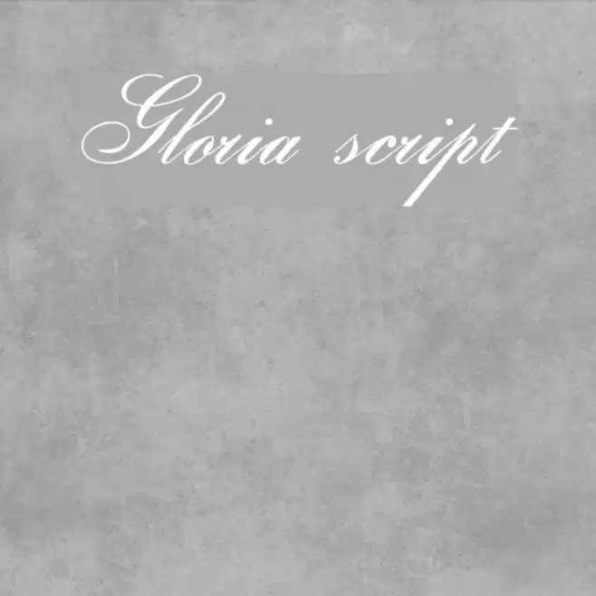 Gloria script Font examples