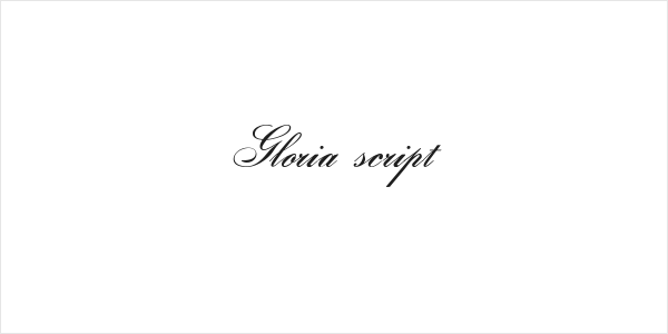 Gloria script Logo