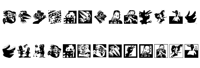 GloriaVectoria Font LOWERCASE
