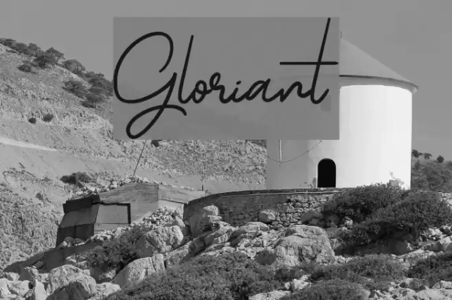 Gloriant Font examples