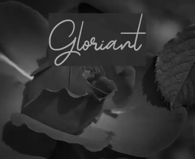 Gloriant Font examples