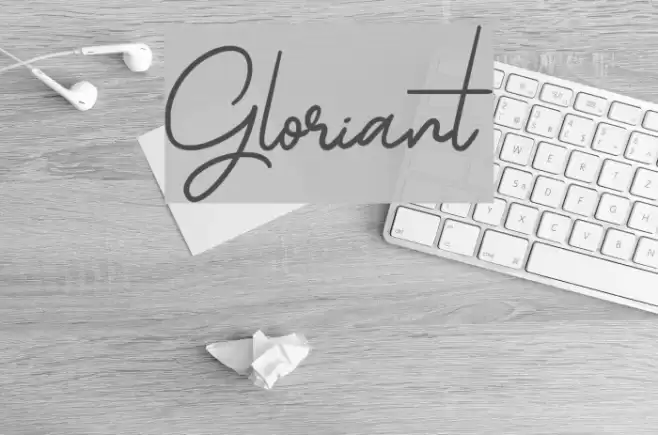 Gloriant Font examples