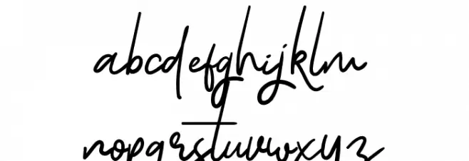 Gloriant Schriftart Kleinbuchstaben