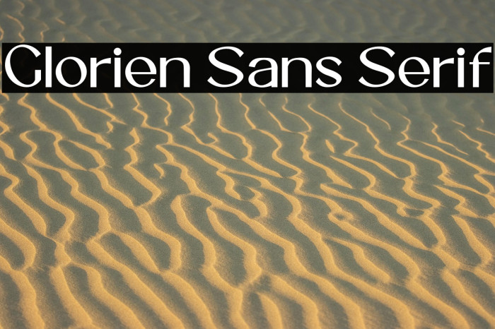 Glorien Sans Serif Example 3