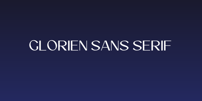 Glorien Sans Serif Social Header