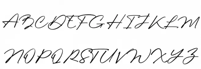 Glorien Script Caratteri MAIUSCOLE