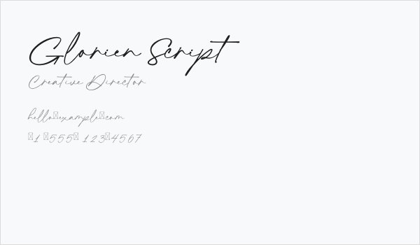 Glorien Script Business Card