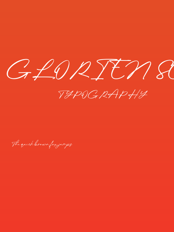 Glorien Script Poster