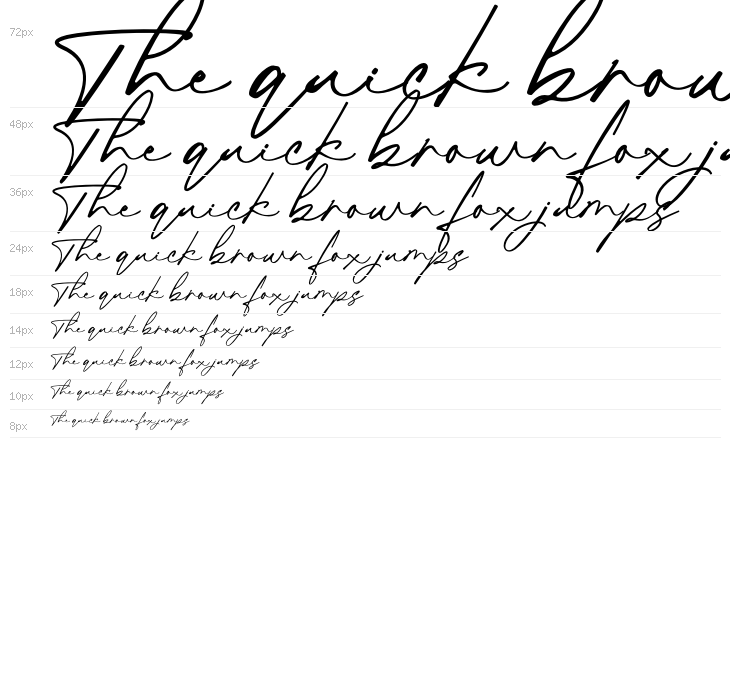 Glorien Script Waterfall