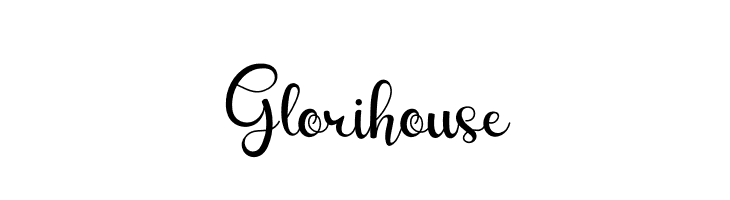 Glorihouse  les polices de caractères gratuit tlcharger