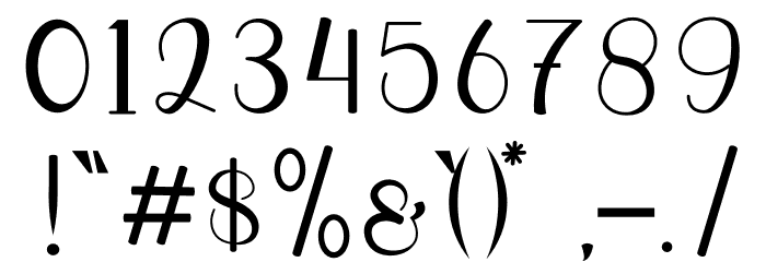 Glorihouse Font OTHER CHARS