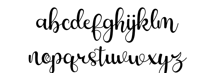 Glorihouse Font LOWERCASE