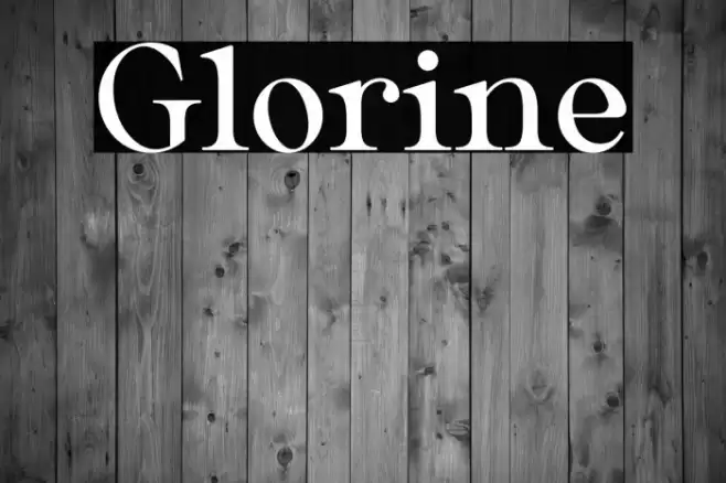 Glorine Font examples