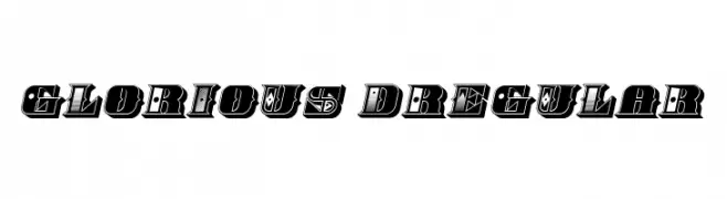 Glorious 3D Regular  Frei Schriftart Herunterladen