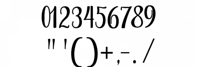 Glorious Free Font OTHER CHARS