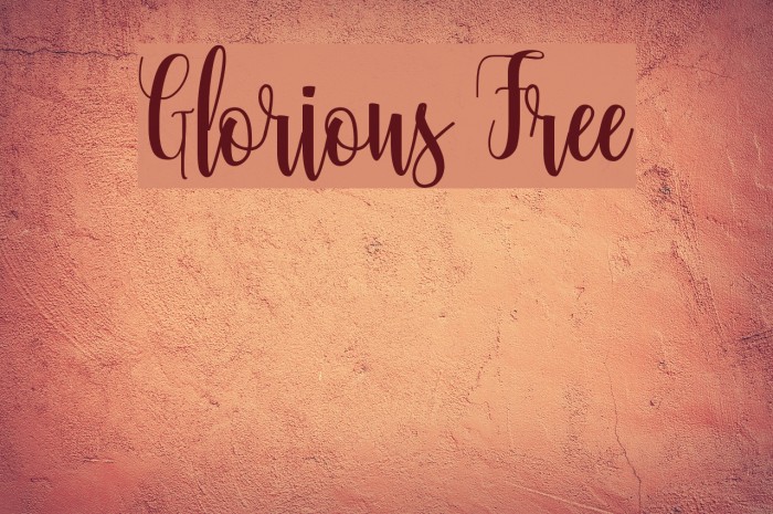 Glorious Free Font examples