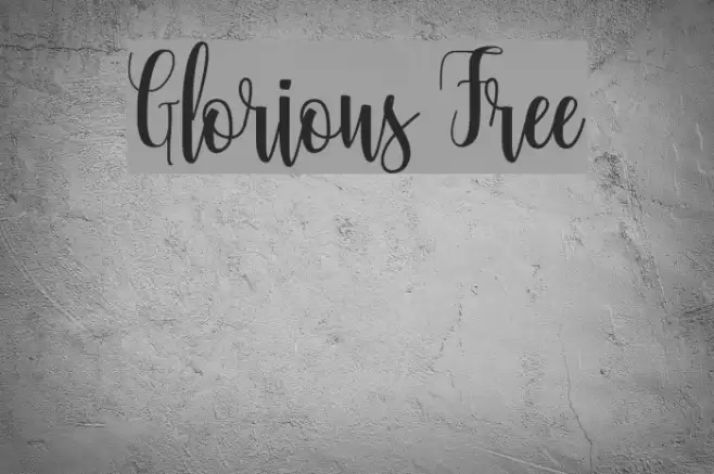 Glorious Free Font examples