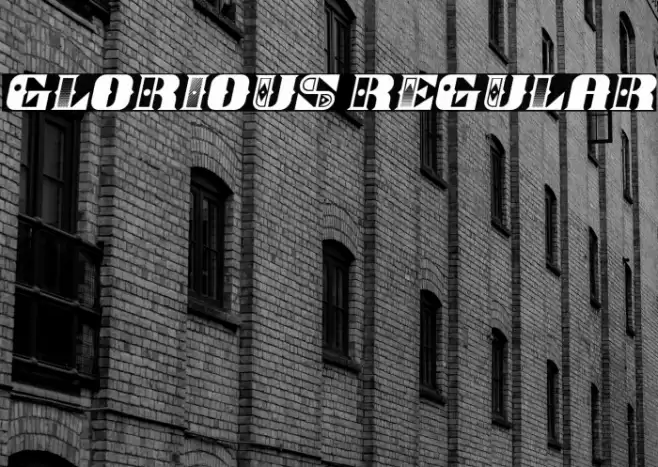 Glorious Regular Font examples