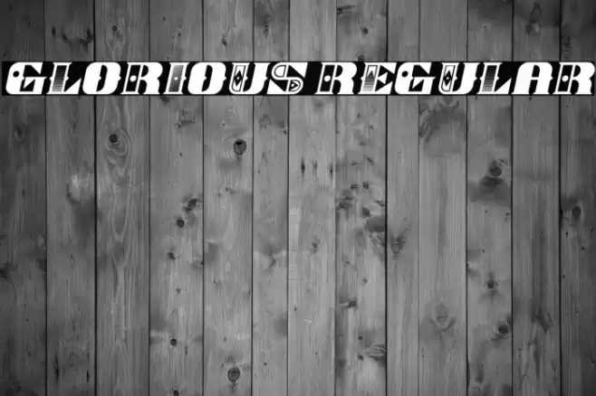 Glorious Regular Font examples