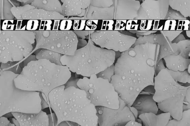 Glorious Regular Font examples