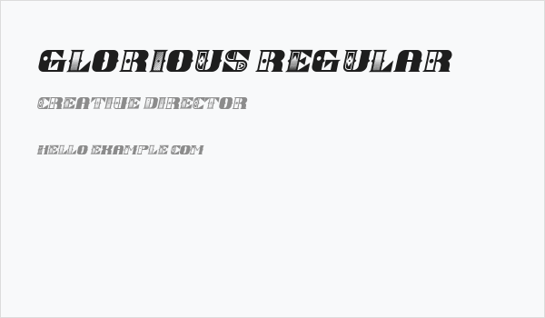 Glorious Regular Business Card