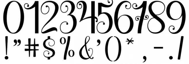 GlorittaScript-Regular Font OTHER CHARS