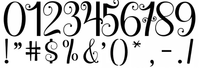 GlorittaScript-Regular Font OTHER CHARS