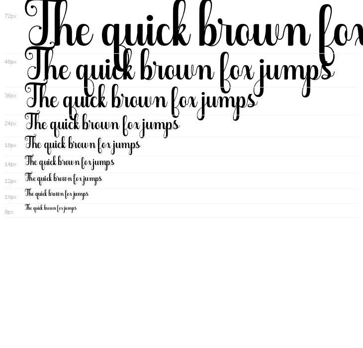 GlorittaScript-Regular Waterfall