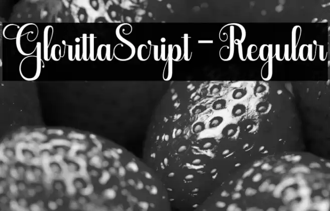 GlorittaScript-Regular Font examples