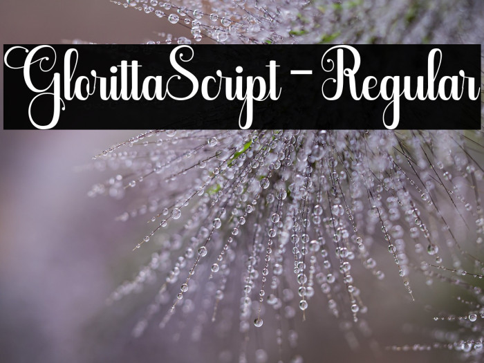 GlorittaScript-Regular Example 2